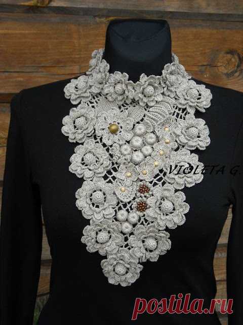 Irish crochet &: COLLARS + JEWELRY.........ВОРОТНИКИ + БИЖУТЕРИЯ