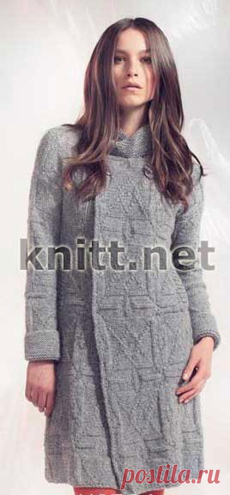 Пальто серого цвета | knitt.net | Все о вязании