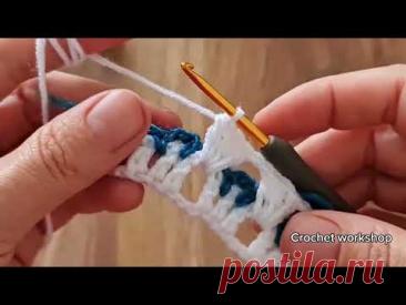 Beginners are here. Very easy to make. Very beautiful crocheted  pattern baby blanket