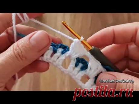 Beginners are here. Very easy to make. Very beautiful crocheted  pattern baby blanket