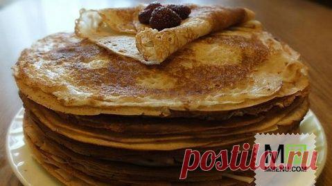 Тонкие блинчики на сметане от Катерины. - кулинарный рецепт. Миллион Меню