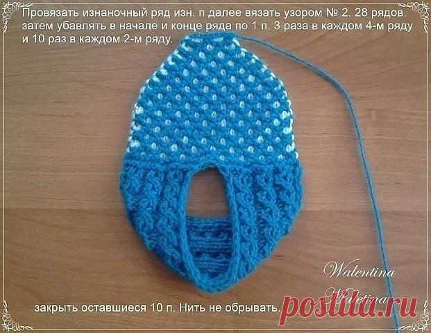 Тапочки спицами: мастер-класс