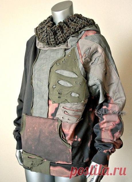 Комбинированное вязание и декор футболок / Худи, свитшоты и толстовки: идеи декора /