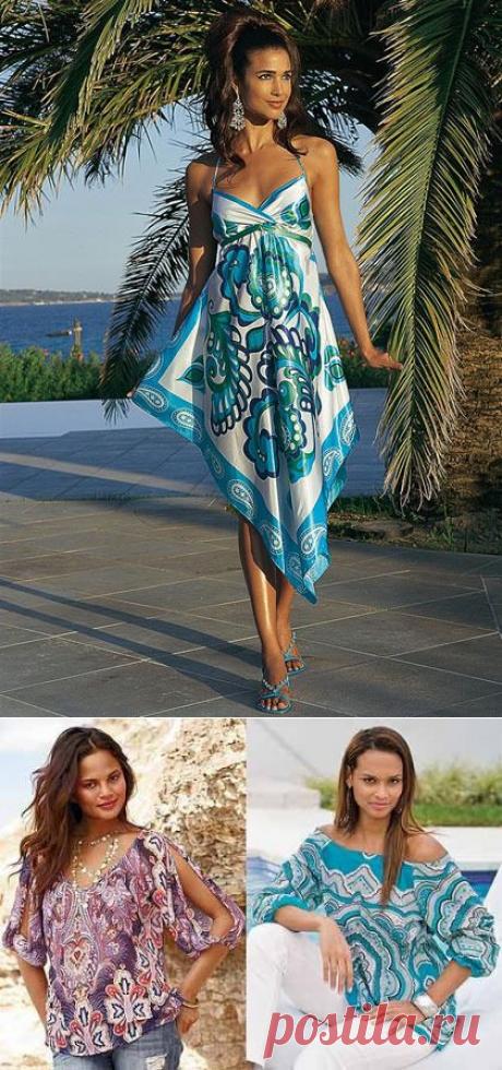 Что можно сшить из двух больших шёлковых платков?