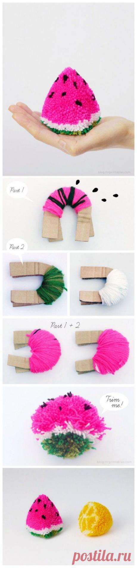 DIY手工毛线球水果系列-堆糖,美好生活研究所
