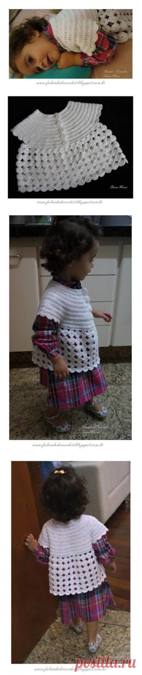 FALANDO DE CROCHET: COLETE DE CROCHÊ PALA REDONDA E RODELINHAS