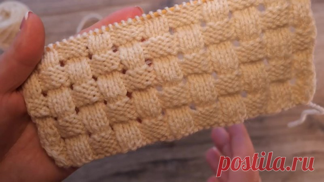 Ажурная плетенка спицами