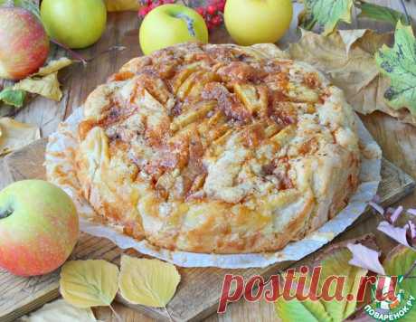 Яблочный пирог "Карамельная гармошка" – кулинарный рецепт