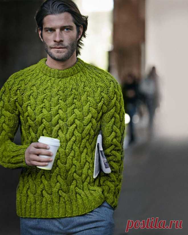 Men's Hand Knit Crewneck Sweater 209B – KnitWearMasters