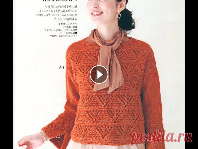 Японская кофточка необычным  выразительным узором Экспресс мастер-класс по вязанию спицами красивого джемпера по японскому журналу. Схема. Выкройка. Узор. На что обратить внимание при вязании.КАК СДЕЛ...