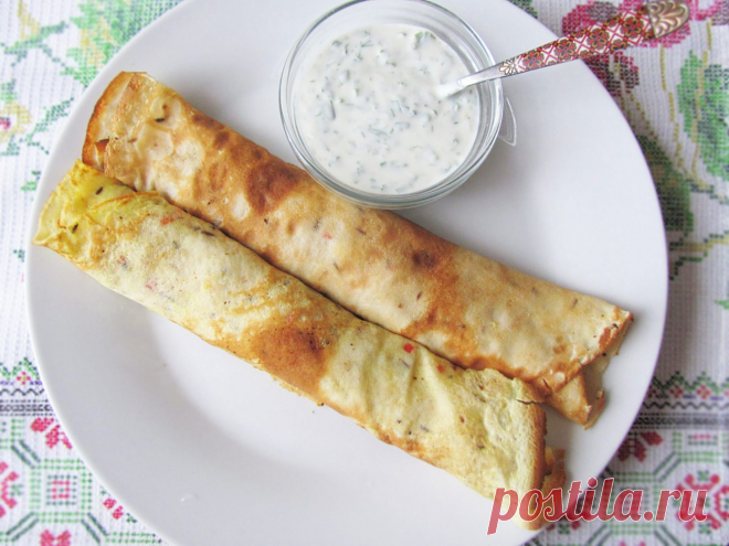Острые блины с мясным фаршем - рецепт с фото пошагово