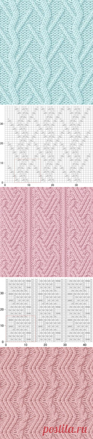 ПОДБОРКА УЗОРОВ СПИЦАМИ. СХЕМЫ