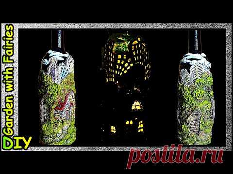 Bottle Art.  Сказочный пейзаж на Стеклянной Бутылке. DIY - YouTube
