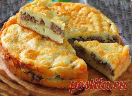 Пирог мясной на скорую руку. Никакой квашни!!! | Рецепты бабушки Аполлинарии | Яндекс Дзен