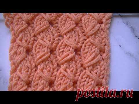 Вяжем узор спицами.