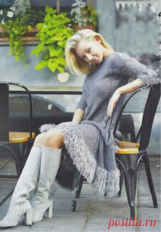 Winter dress crochet free pattern