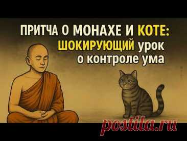 Притча о монахе и коте: ШОКИРУЮЩИЙ урок о контроле ума 🐱⚡