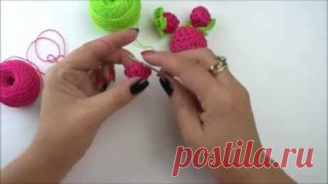 Ягоды крючком - как связать ягоду малину. Raspberry Crochet