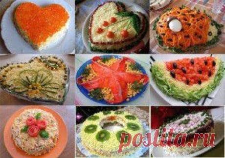 9 вкусных салатов на праздничный стол.