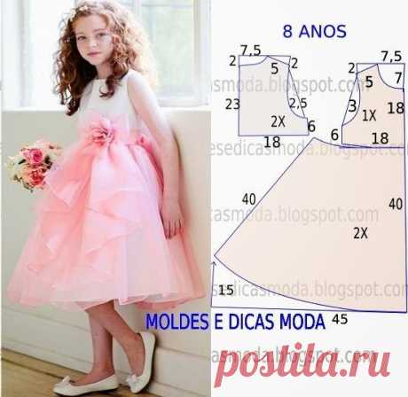 НАРЯДНОЕ ПЛАТЬЕ ДЛЯ ДЕВОЧКИ. Идеи, выкройки — HandMade