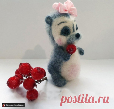 Игрушка Ежиха из шерсти 100 % ручной работы купить в Беларуси HandMade