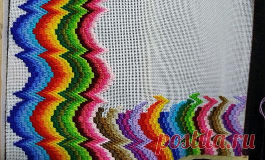 Флорентийская вышивка барджелло: 25 схем разного уровня сложности… 
Медитативное творчество, позволяющее создать предметы интерьера и аксессуары с необычными, слегка психоделичными и кажущимися объемными узорами. А вышивать проще, чем гладью, быстрее, чем крестом, и …