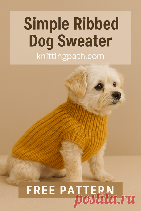 Simple Ribbed Dog Sweater (Small Breed)