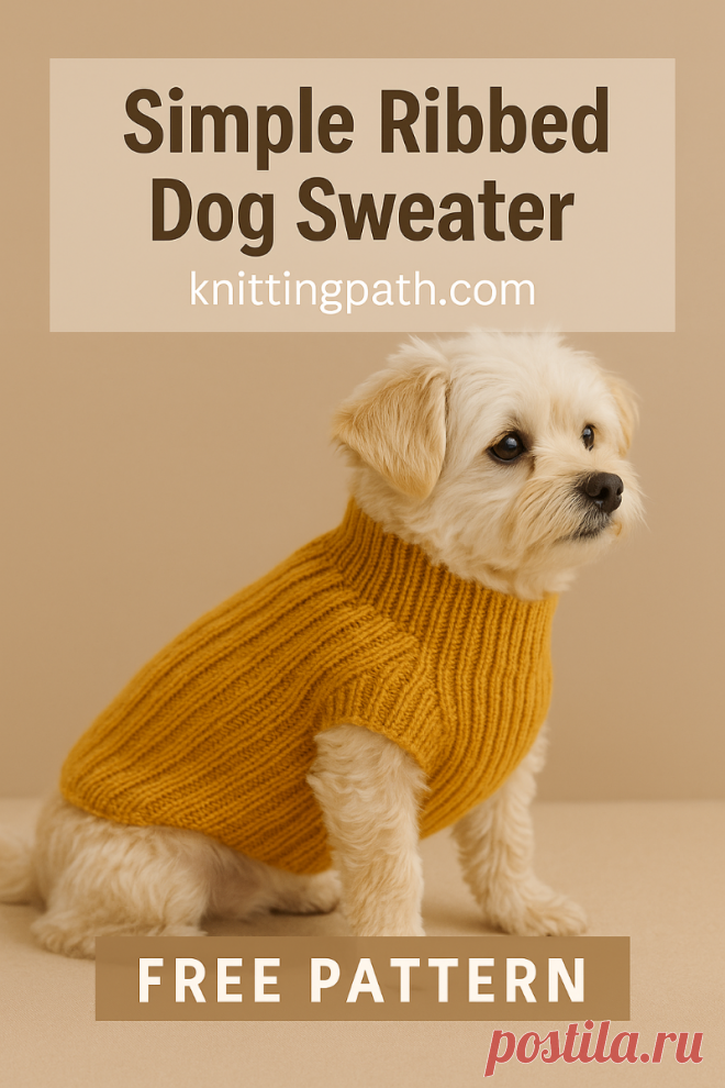 Simple Ribbed Dog Sweater (Small Breed)