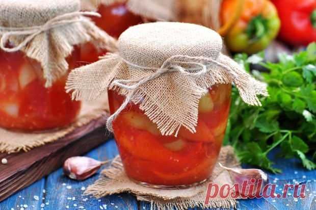 Перец в томатном соке на зиму — Домашняя кулинария