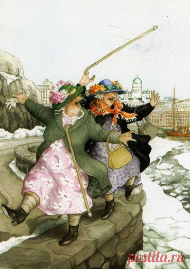 Посмеемся вместе с ними: "Старушки-хохотушки" - Инге Лёёк(Inge Look)