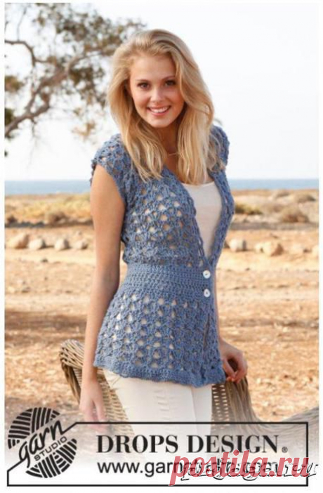 Кофточка крючком от Drops