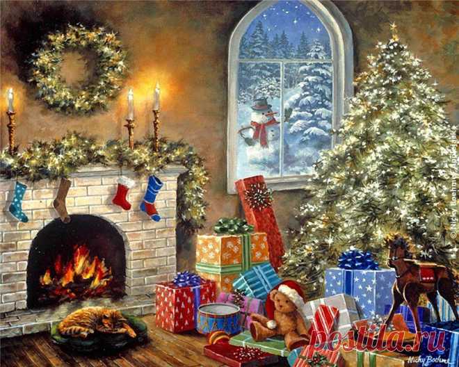 Рождественские открытки от художника Nicky Boehme!!!.