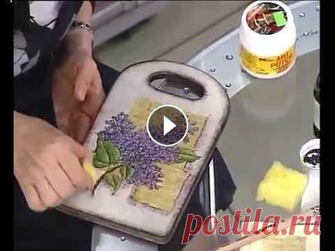 Декупаж для начинающих, видео мастер-класс. Кухонная доска. Наталья Жукова ЗАПИШИТЕСЬ на курсы по декору и микс медиа арт к Наталье Жуковой: СМОТРИТЕ подарочные вебинары Натальи Жуковой по микс медиа арт и декору:...