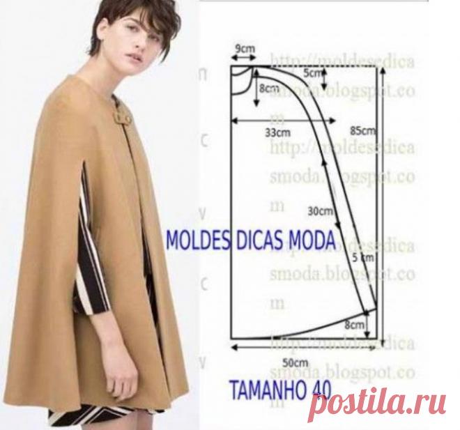 5 вариантов пончо на прохладную погоду с выкройками!