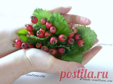Еловая ветка из фоамирана. МК