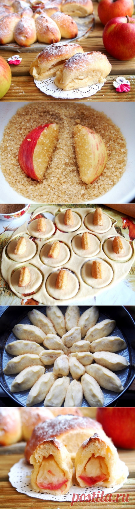 ОТРЫВНОЙ ЯБЛОЧНЫЙ ПИРОГ С НЕЖНЫМИ БУЛОЧКАМИ-ЛЕПЕСТКАМИ