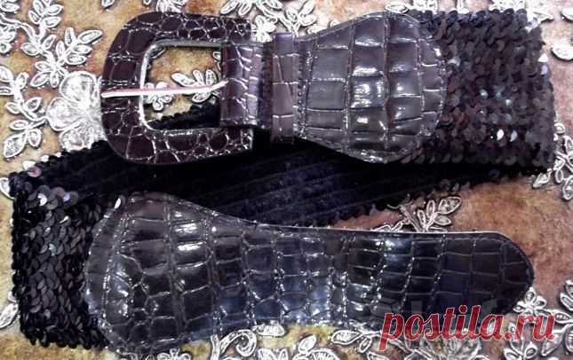 Ремень- резинка с пайетками | Лида | Kufar.by