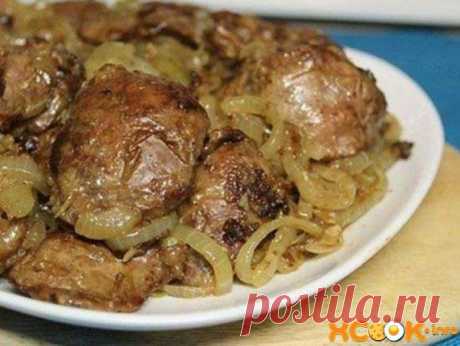Печень куриная жареная с луком – пошаговый рецепт с фото приготовления