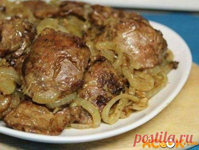 Печень куриная жареная с луком – пошаговый рецепт с фото приготовления
