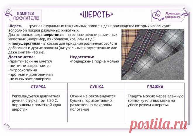 Ткани - описание и уход | 33 фотографии