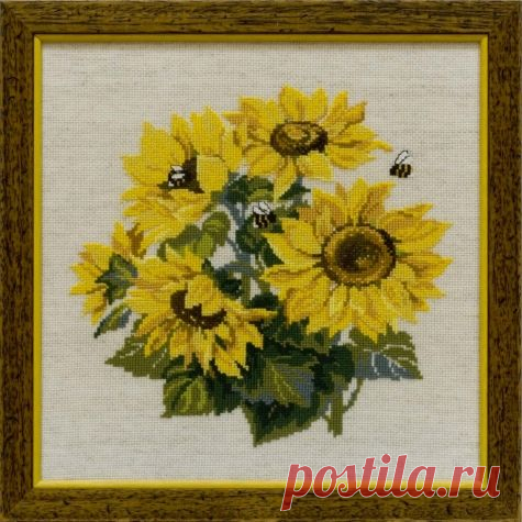 Подсолнухи. Вышивка крестом