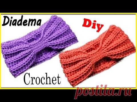 🌈Diadema Fácil Tejida a Crochet (Paso a Paso) / crochet headband