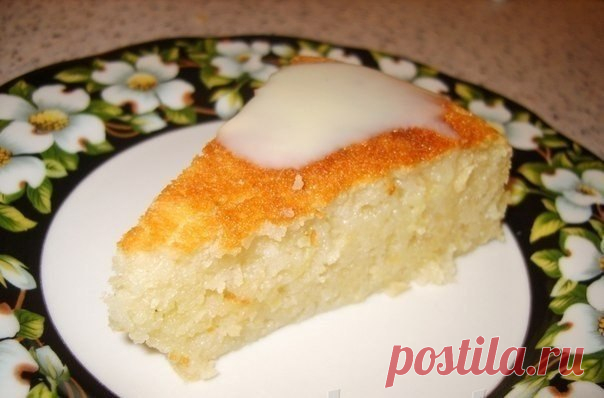 Нежный манно-яблочный пирог к утреннему чаепитию!.