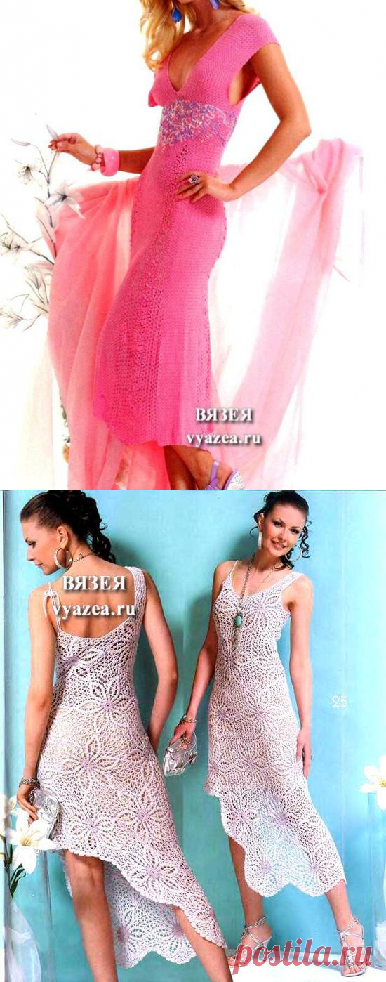 Платье крючком со схемой и описанием
