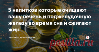 5 напитков которые очищают вашу печень и поджелудочную железу во время сна и сжигают жир Рецепты напитков которые очищают вашу печень и поджелудочную железу во время сна и сжигают жир