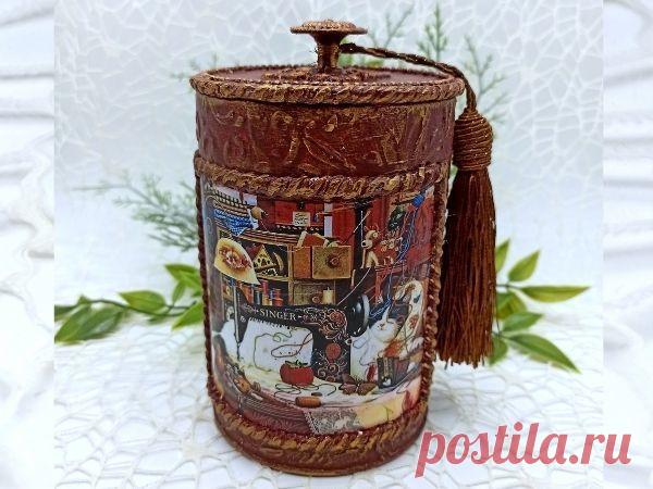 Декор металлической баночки | Журнал Ярмарки Мастеров