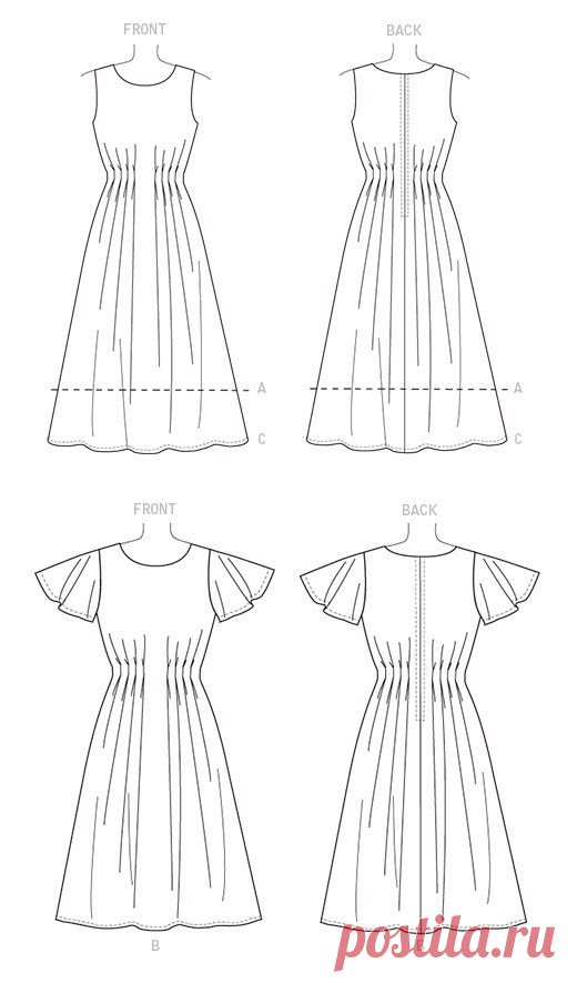 Выкройка Butterick №6555 — Платье - Первая примерка
