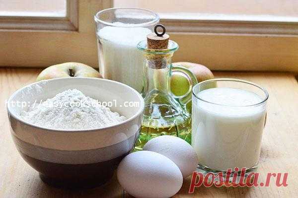Шарлотка с яблоками на кефире: рецепт с фото пошагово в духовке | Легкие рецепты