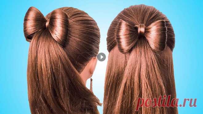 Простые Прически с бантиком на длинные волосы/Coiffure avec noeud papillon????long Hair bow tutorial Простые Прически с бантиком на длинные волосы/Coiffure avec noeud papillon????long Hair bow tutorial #прически #прическа #бантизволос... причёски на короткие волосы