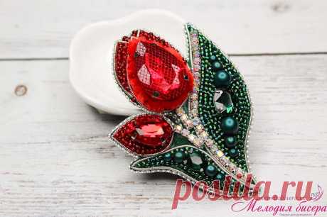 Брошь Тюльпан своими руками - мастер-класс